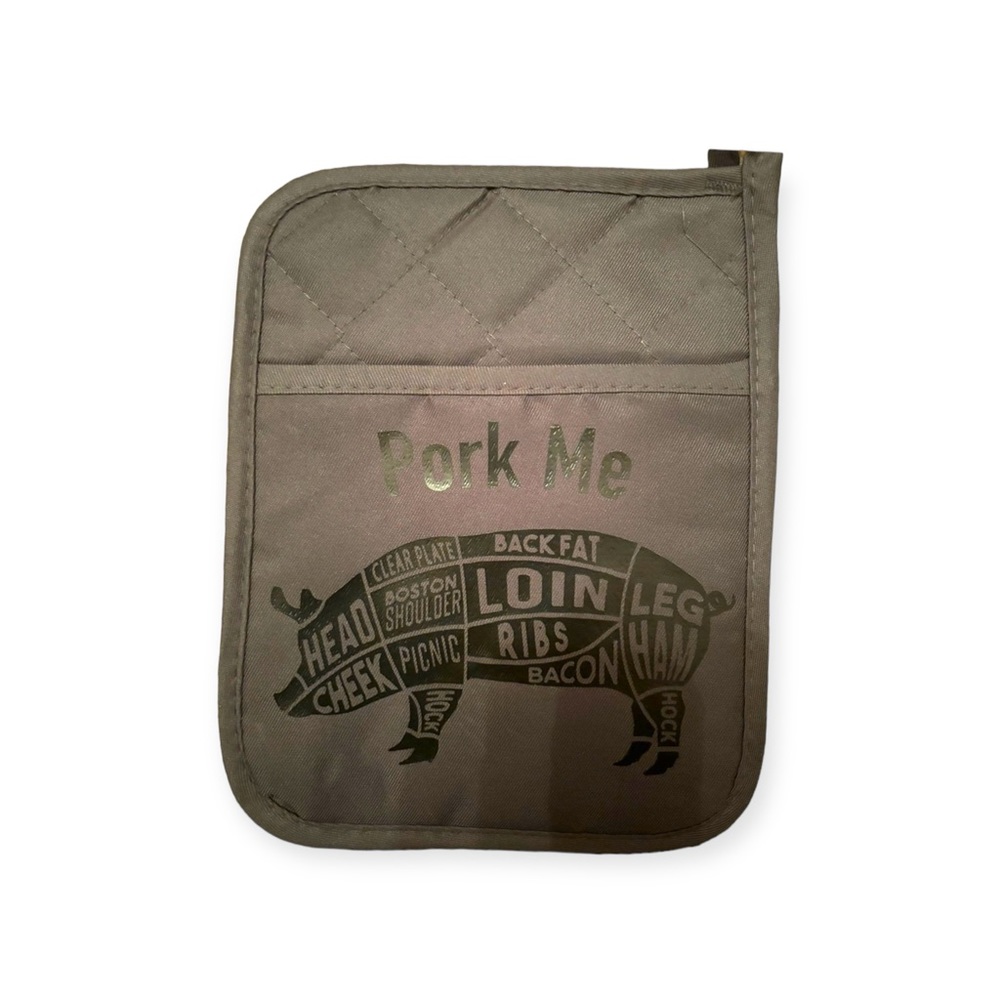 Funny punny pot holder pork me